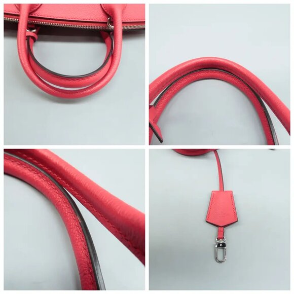 Louis Vuitton Pont Neuf Watermelon Red Monogram Leather Satchel - Picture 9 of 12